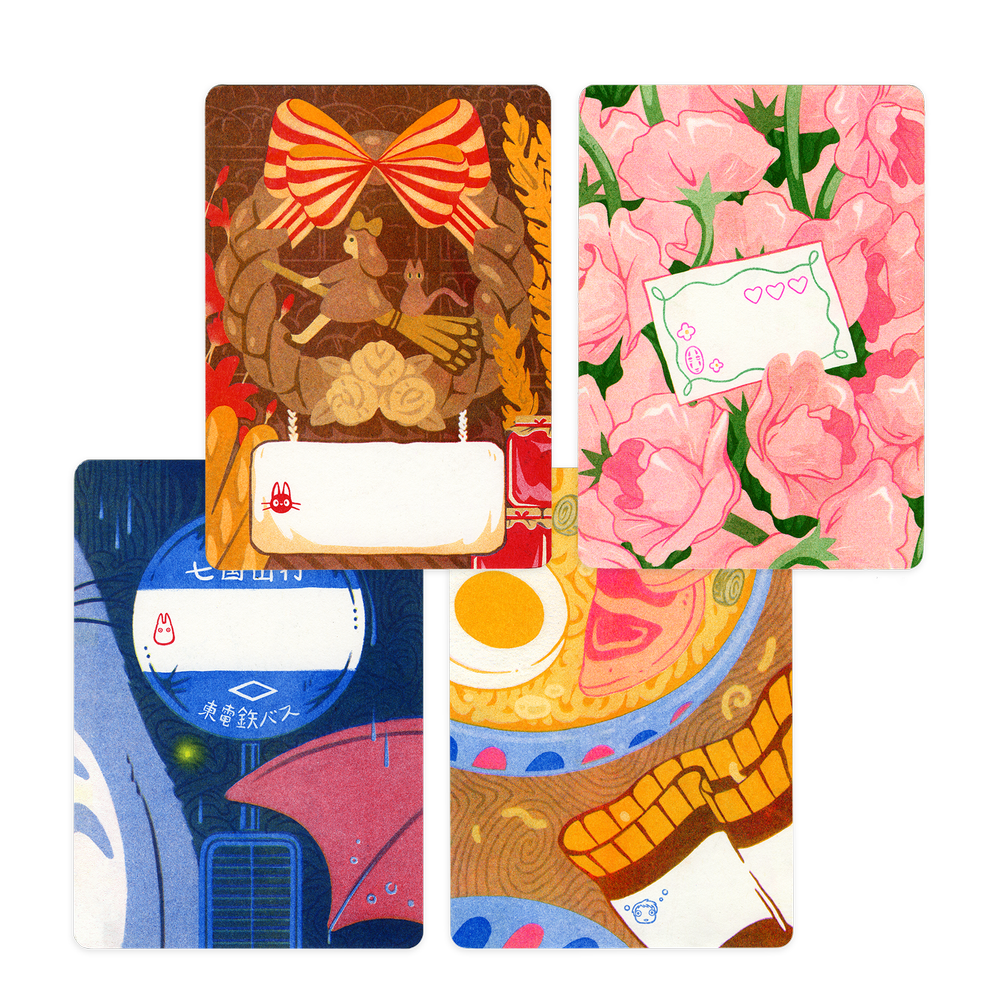 Lucky Risograph - Ghibli Moments postcards