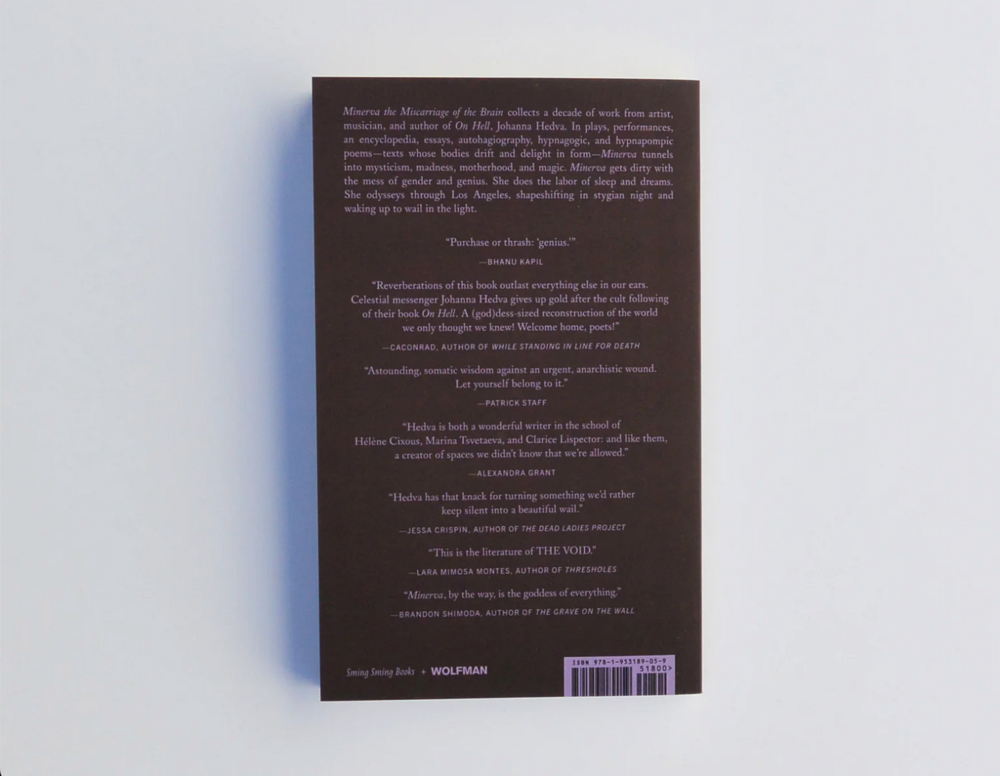 Sming sming books - Johanna Hedva: Minerva the Miscarriage of the Brain