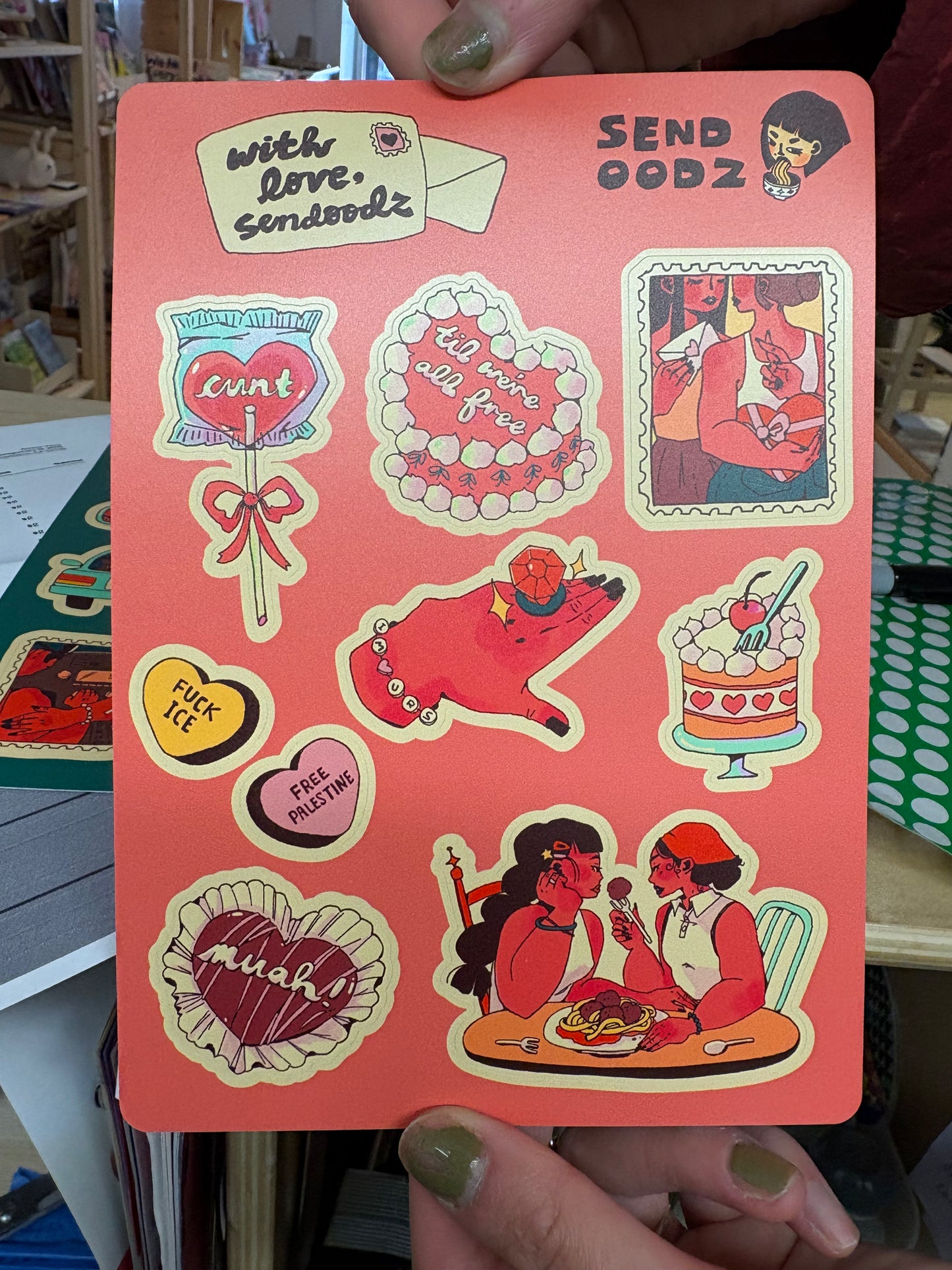 sendoodz - lys - sticker sheet