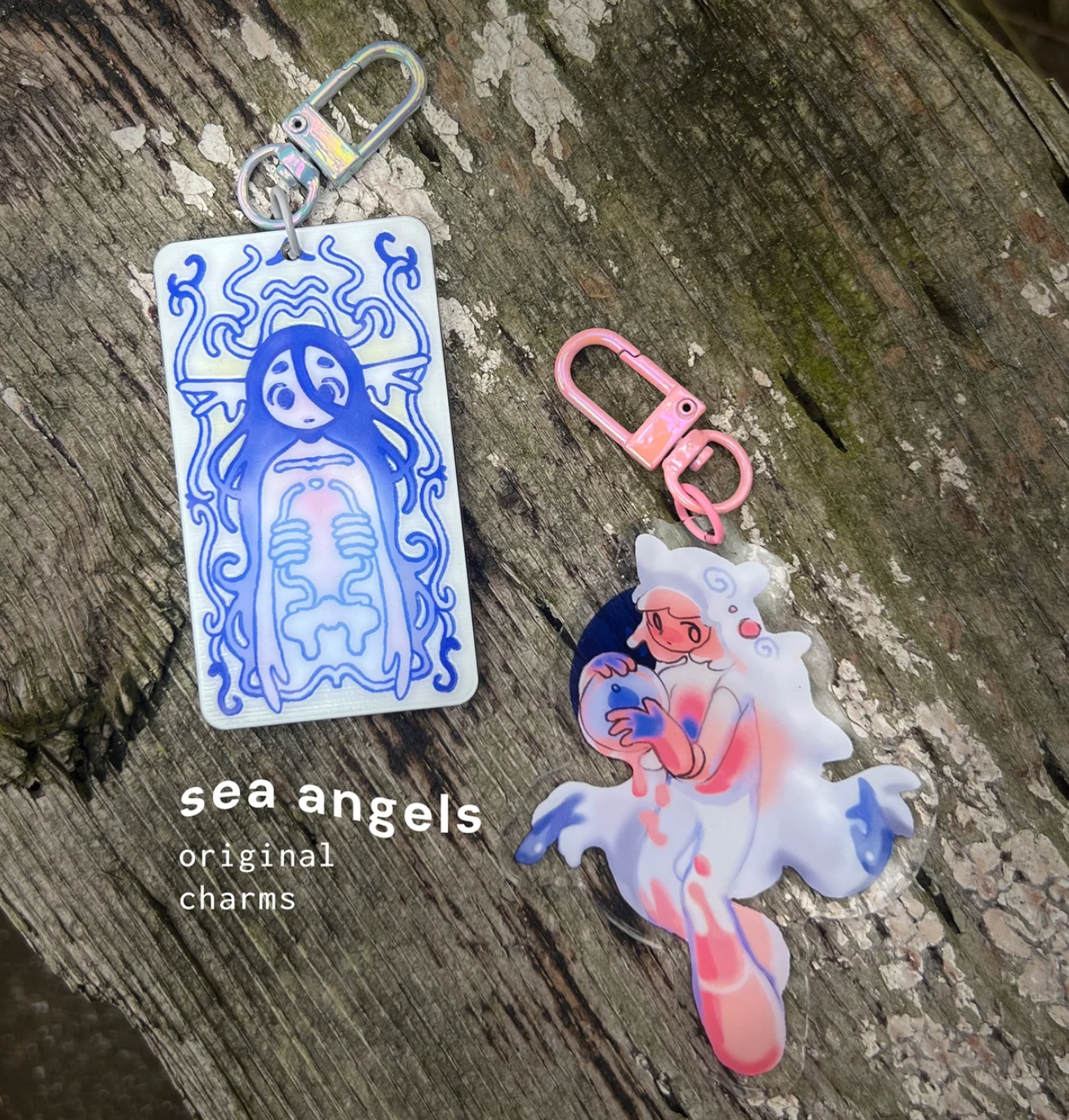 saildraws: oc sea angels charms- blue