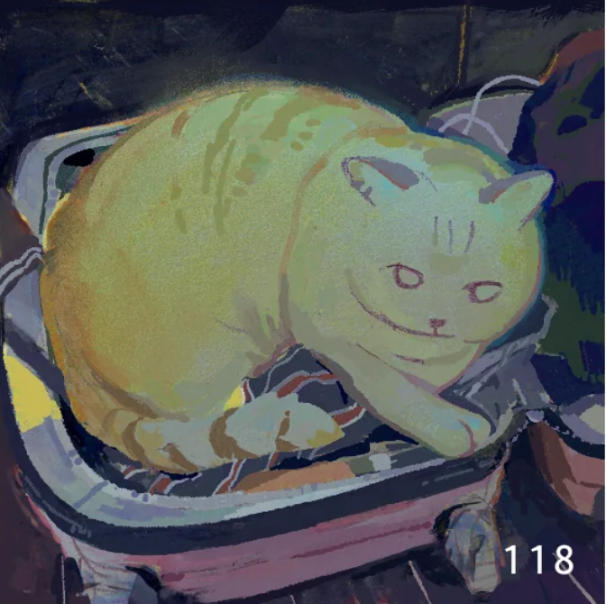 saildraws: mini print (cat)