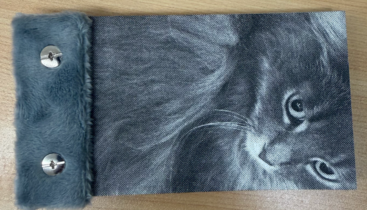 some print studio: cat booklet flip grey