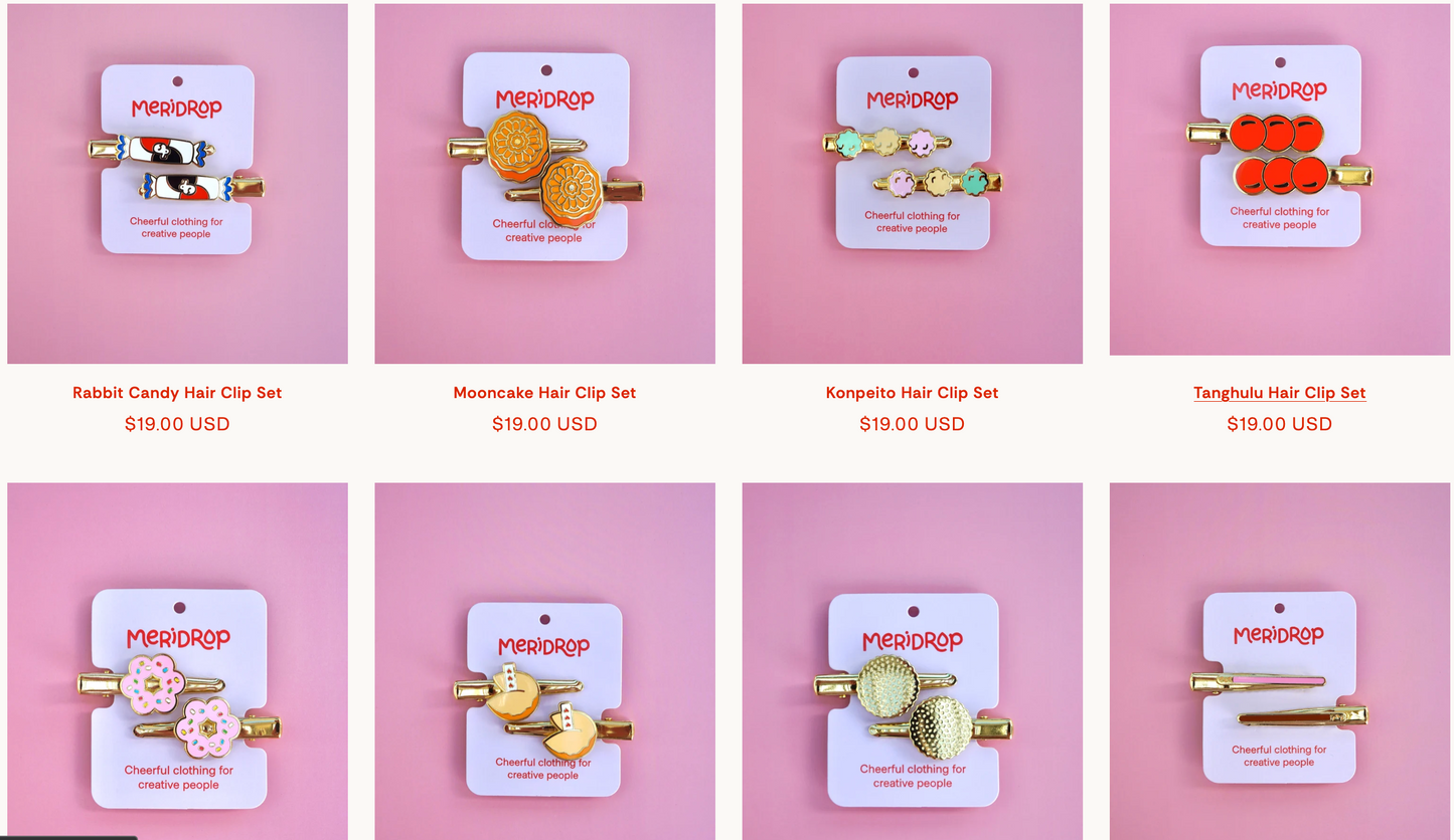 Meridrop: Hair Clip set